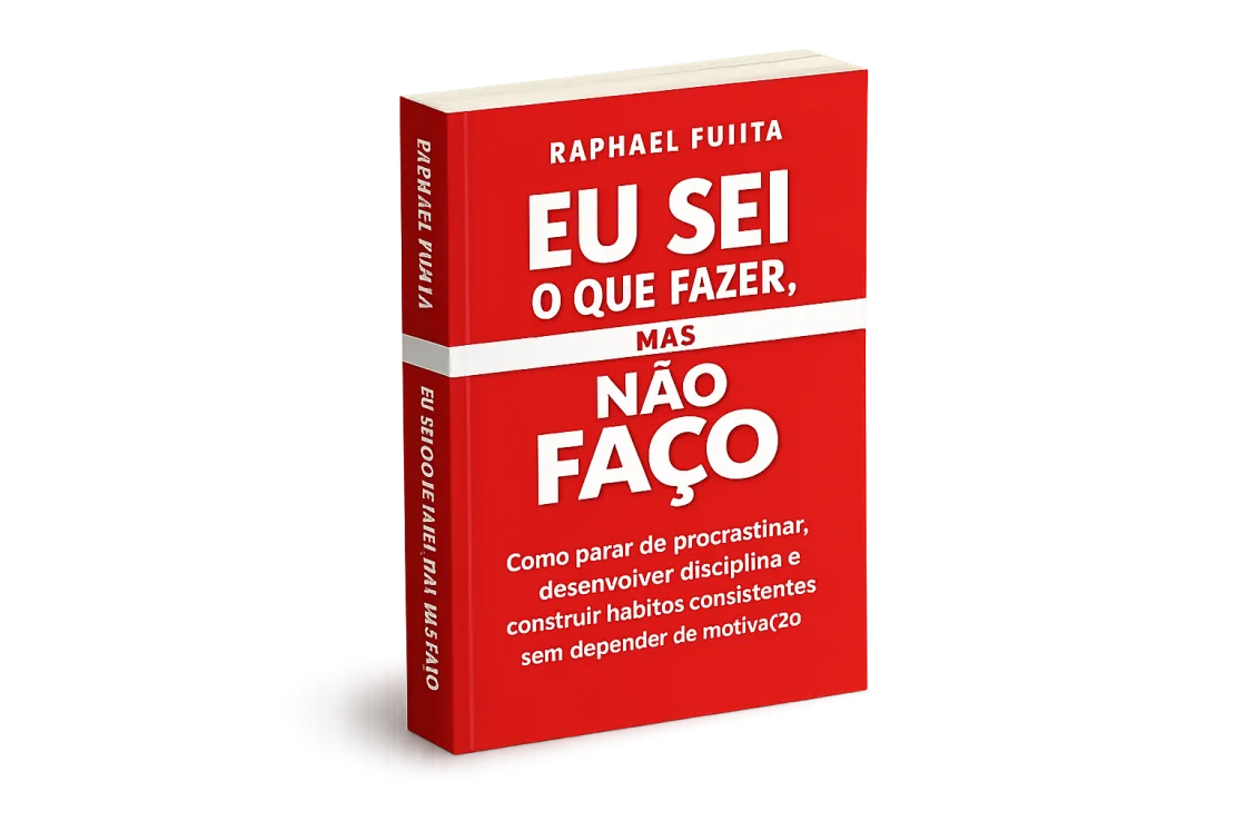 Mockup 3D do livro Eu Sei o Que Fazer, Mas Não Faço